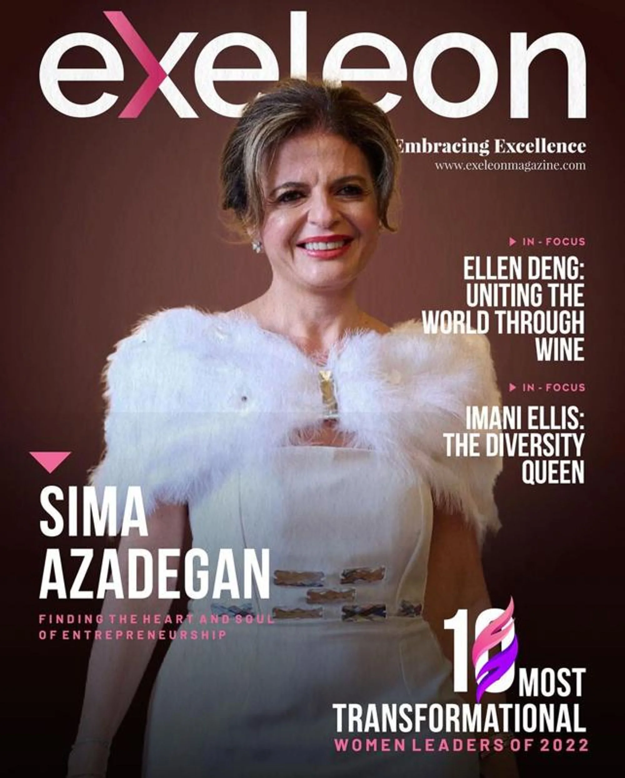 Exeleon magazine cover featuring Sima Azadegan
